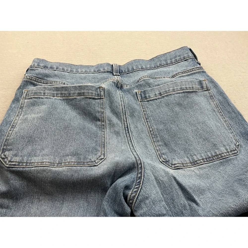 Hollister Wide Leg Super Baggy Jeans Med Wash Relaxed Fit 34x34 Mens Blue Denim